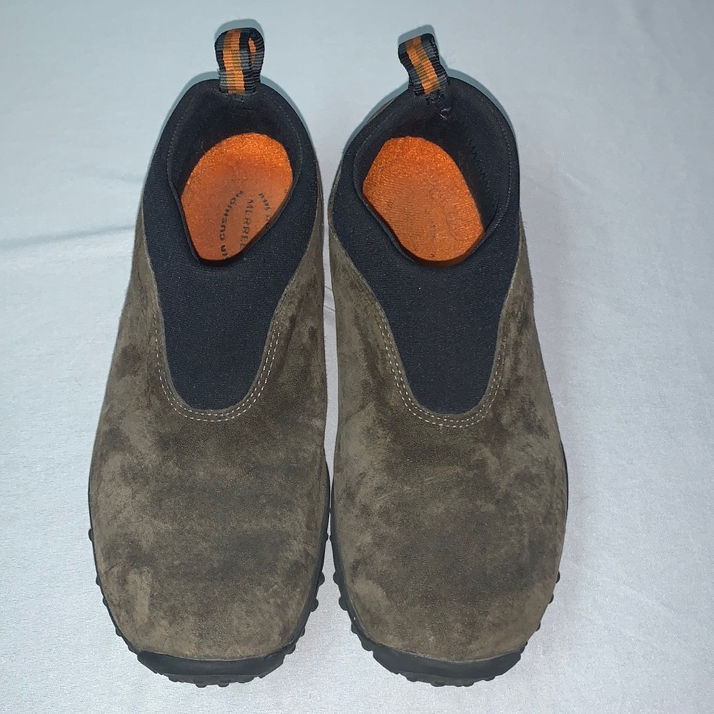 SOLD! Merrell Women Moc Green Suede Hiking Shoes Size 8
